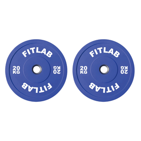 FITLAB Premium Coloured Bumper Plates - 20kg (Pair)
