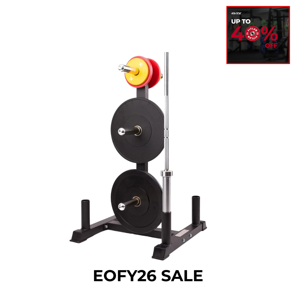 FITLAB Olympic Weight Tree: Heavy-Duty Gym Weight Storage Rack for Optimal Organization