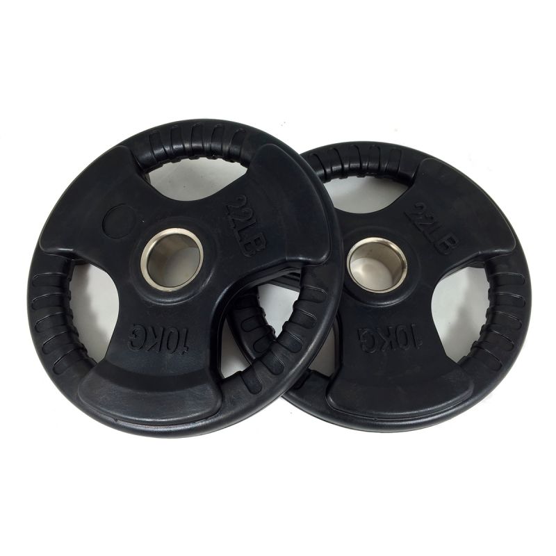 Olympic Rubber Weight Plates 10kg - 1 Pair