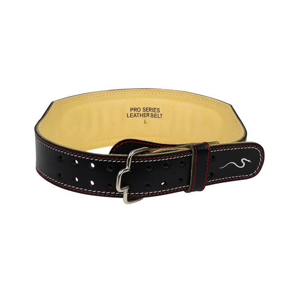 Rappd - 4 Inch Black Leather Weight Lifting Belt