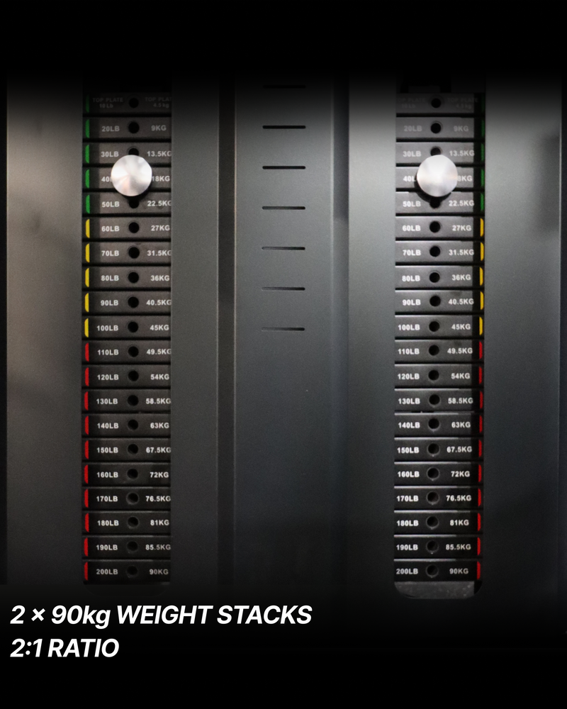 Fitbasicxlg Box Fitlab Commercial FX-ISO Power Rack with Smith & Cable Machine