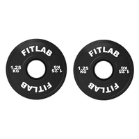 FITLAB Premium Black Fractional Plates - 1.25kg (Pair)