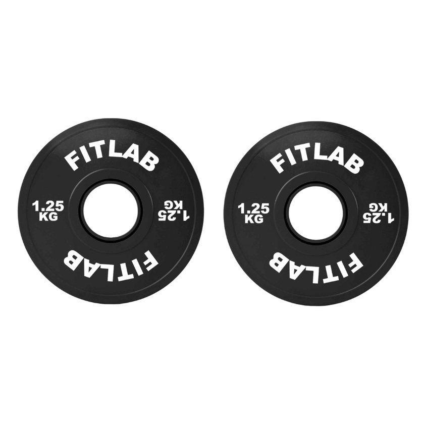 FITLAB Premium Black Fractional Plates - 1.25kg (Pair)