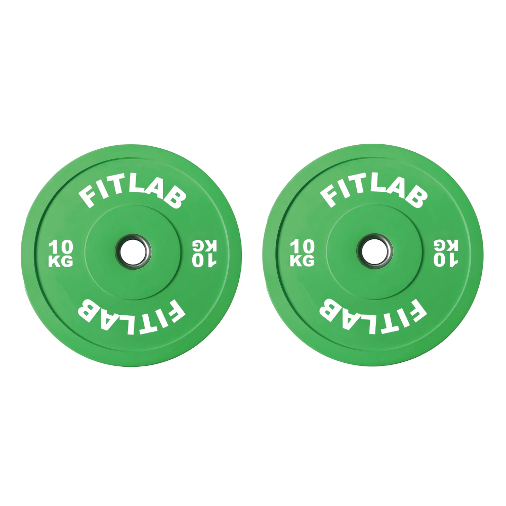 FITLAB Premium Coloured Bumper Plates - 10kg (Pair)
