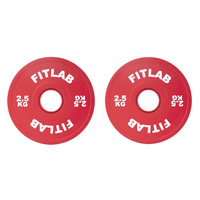 Fitlab Premium Coloured Bumper Plates - 2.5kg (Pair)