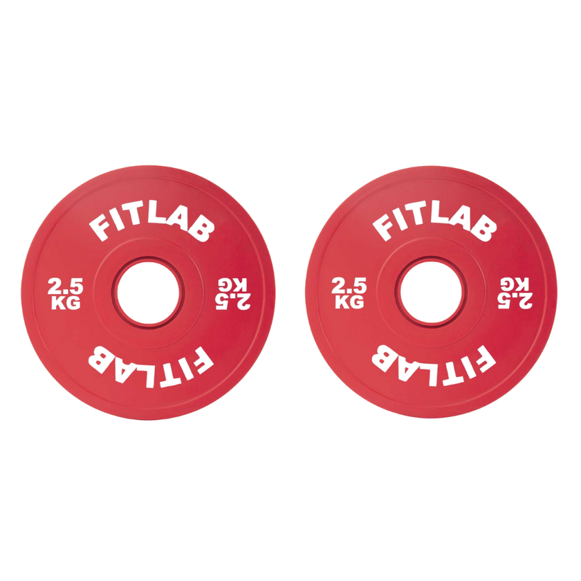 Fitlab Premium Coloured Bumper Plates - 2.5kg (Pair)