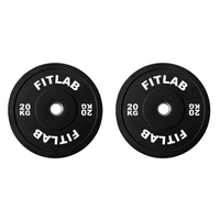 Fitlab Premium Black Bumper Plates (Pair)