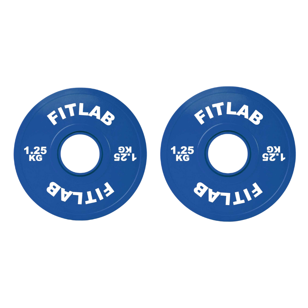 Fitlab Premium Coloured Bumper Plates - 1.25kg (Pair)