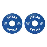 Fitlab Premium Coloured Bumper Plates - 1.25kg (Pair)