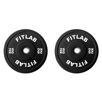 Fitlab Premium Black Bumper Plates (Pair)