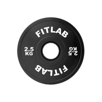 FITLAB Premium Black Fractional Plates - 2.5kg (Pair)
