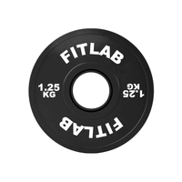 FITLAB Premium Black Fractional Plates - 1.25kg (Pair)