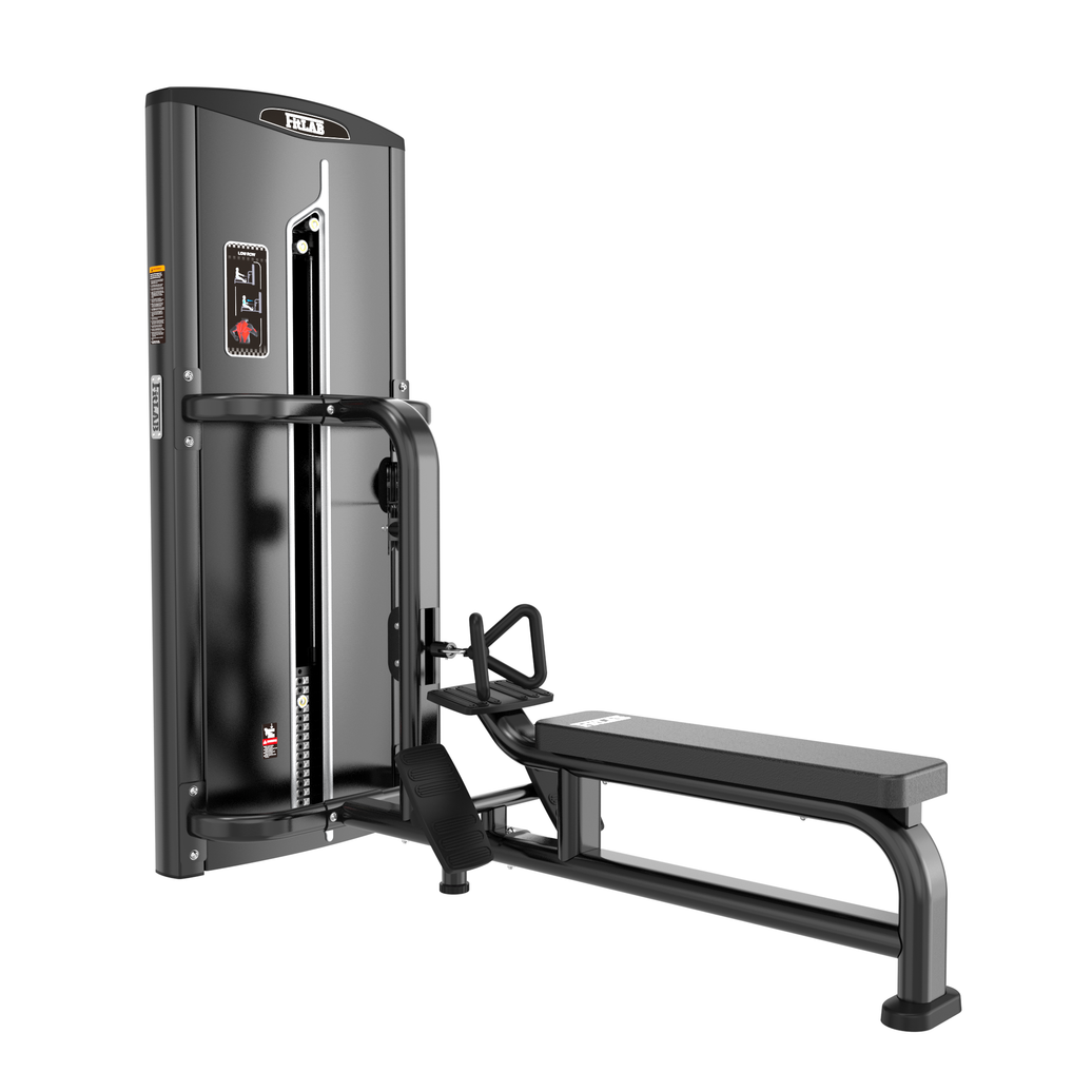 FITLAB Commercial Seated Row: pin-loaded, durable gym equipment for effective back and arm workouts. Perfect for commercial gyms and all fitness levels.