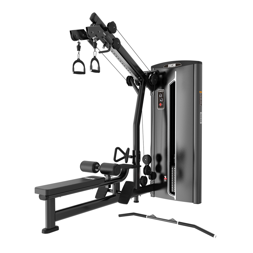 FITLAB commercial Seated Row & Lat Pulldown machine coombo for strength training.