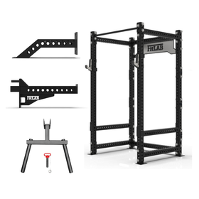 FITLAB Pro Squat Rack Bundle | Commercial Grade Power Cage