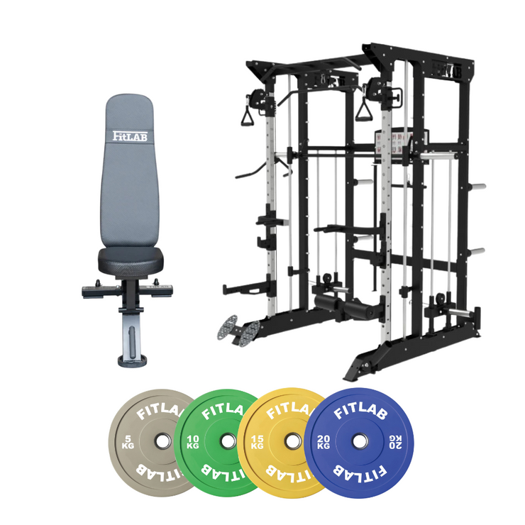 Bring the Gym Home - Colour Coded Power (FX100 + Commercial Bench + Coloured Weight Plates)