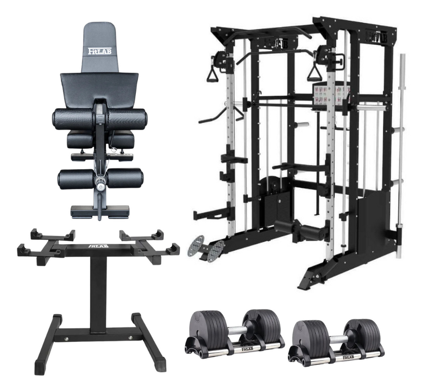 Bring the Gym Home - Complete Lifting Lite (FX200 + Adjustable Bench + Adjustable Dumbbells)