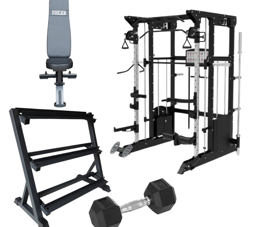 Bring the Gym Home - Space Saver Strength (FX200 + Commercial Bench + Dumbbells)