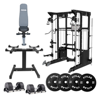 Bring the Gym Home - The Power Trio (FX200 + Commercial Bench + Adjustable Dumbbells + Black Weight Plates)