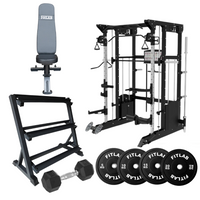 Bring the Gym Home - Essential Lifting Combo (FX200 + Commercial Bench + Dumbbells + Black Weight Plates)