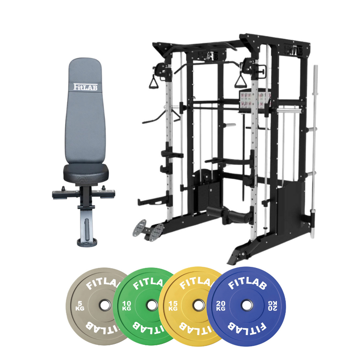 Bring the Gym Home - Colour Coded Power (FX200 + Commercial Bench + Coloured Weight Plates)