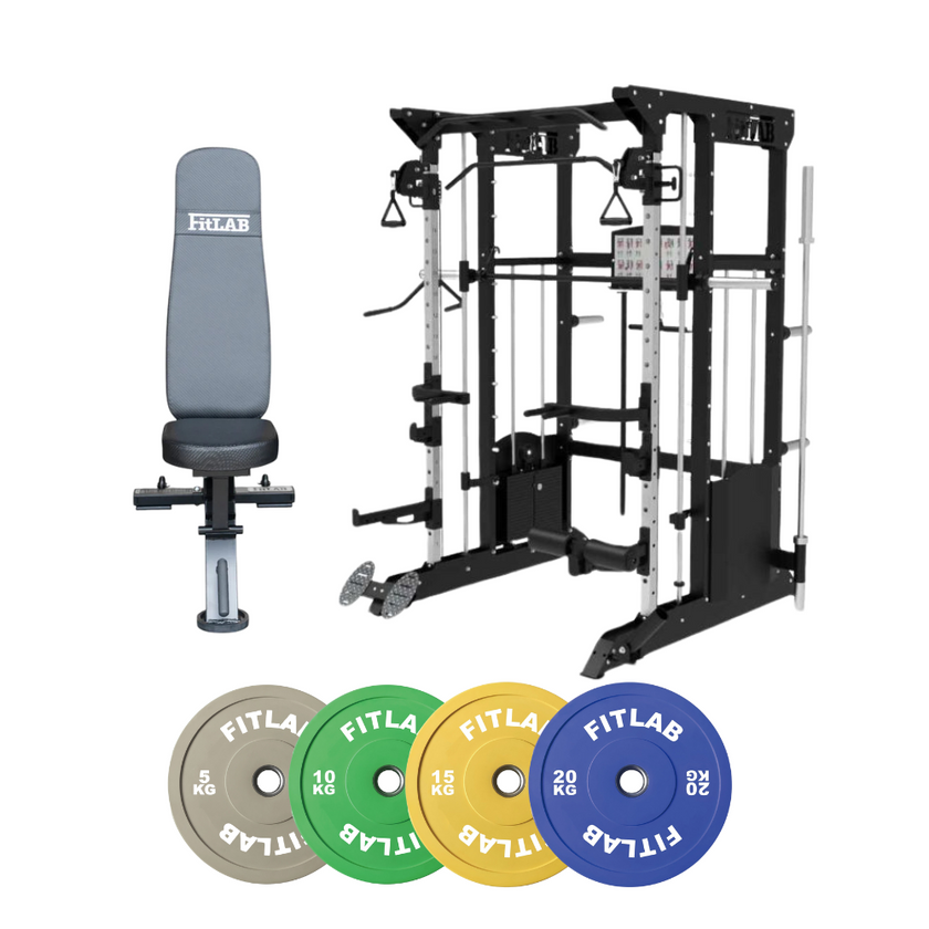 Bring the Gym Home - Colour Coded Power (FX200 + Commercial Bench + Coloured Weight Plates)