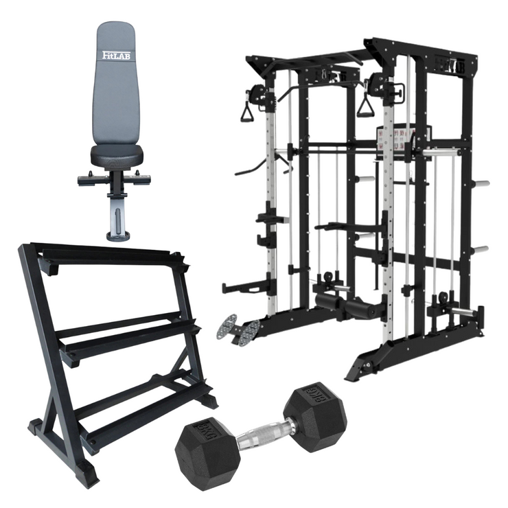 Bring the Gym Home - Space Saver Strength (FX100 + Commercial Bench + Dumbbells)