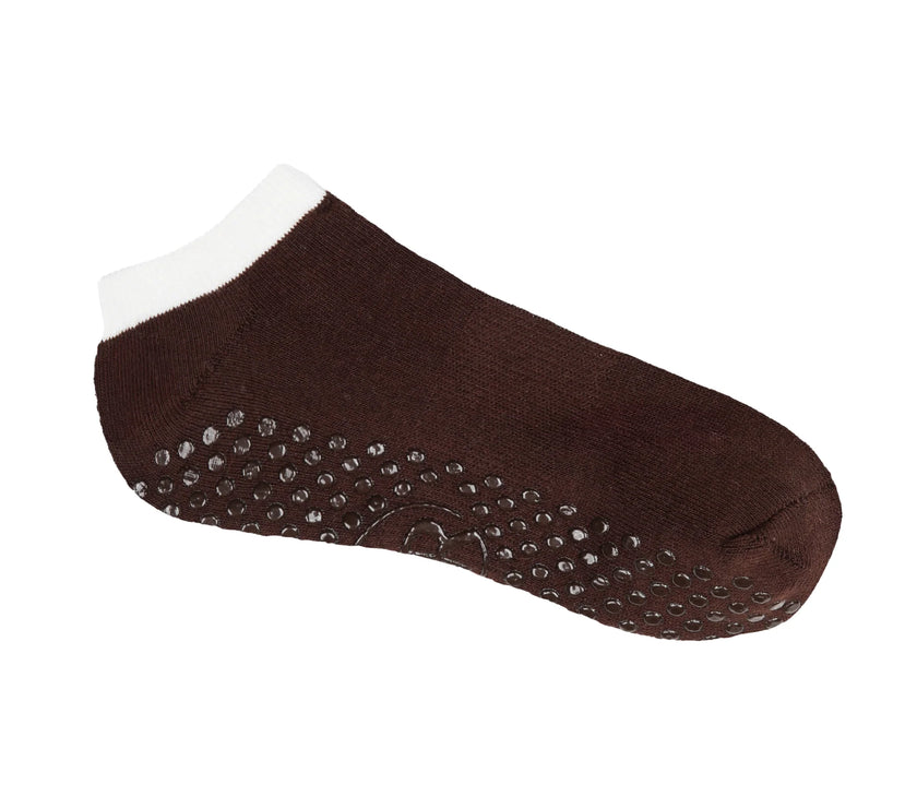 Ankle Grip Socks - Chocolate/Medium