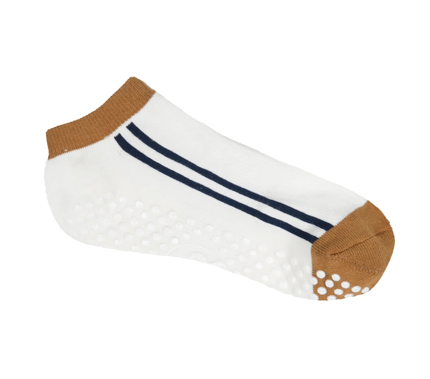 Ankle Grip Socks - Mustard/Navy/Small