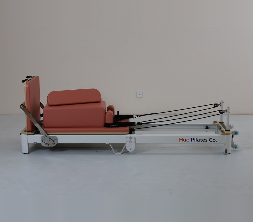 Hue Foldable Pilates Reformer Machine (Moss) | Elite Fitness