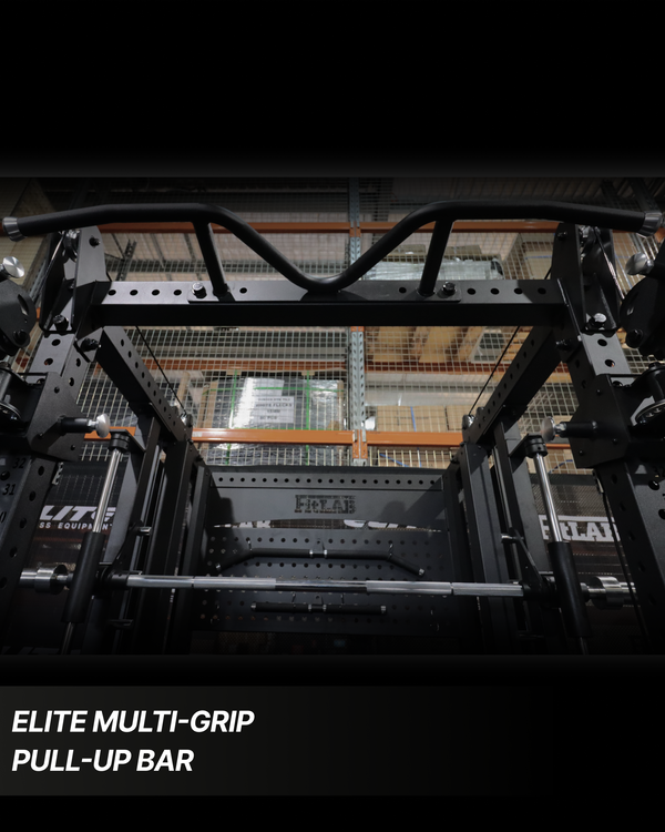 All-in-1 gym trainer with MULTI-GRIP PULL-UP Chin up BAR