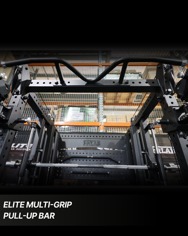 All-in-1 gym trainer with MULTI-GRIP PULL-UP Chin up BAR