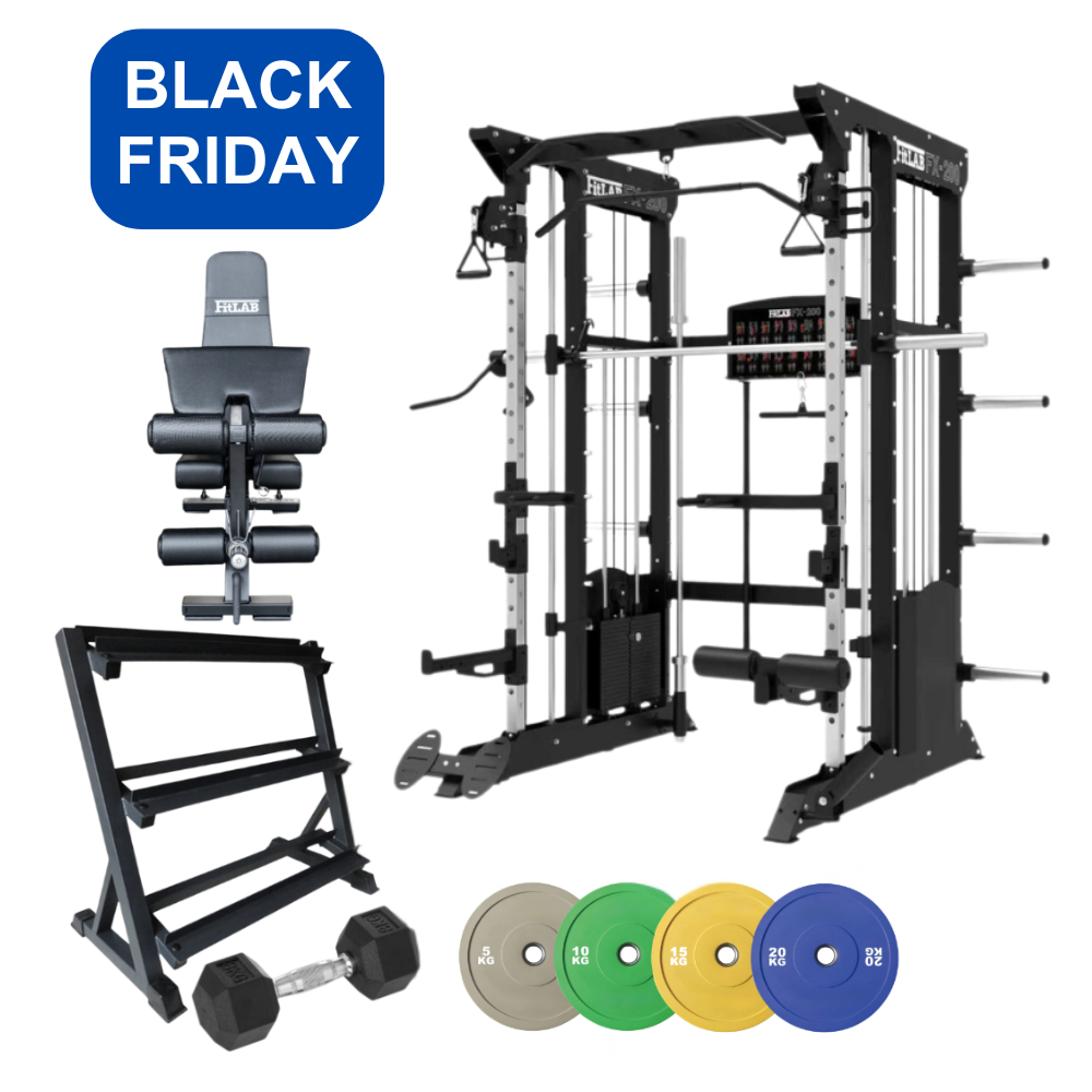 Black Friday Sale on functional trainer, smith machine with cables, rowing cable, cable crossover, seated machine rowing & lat pull cable for your home gym.