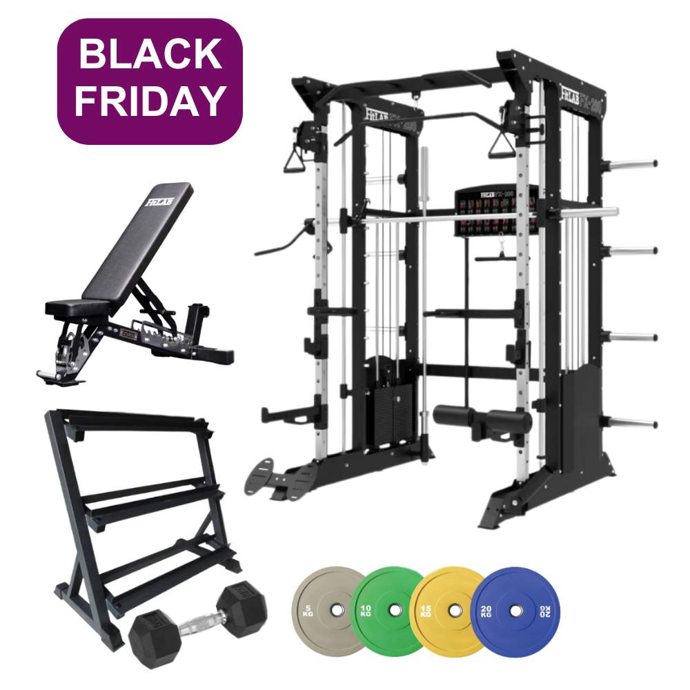 Grab the Black Friday home gym deal! Get a functional trainer, smith machine with cables, cable machine crossover, rowing cable, and more for your setup.