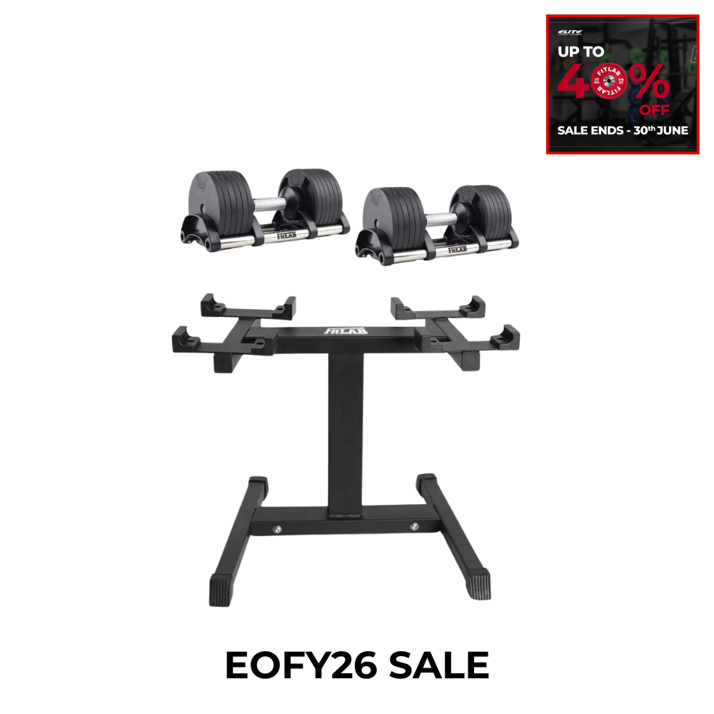 FITLAB 32kg Adjustable Dumbbells | 4kg Increment