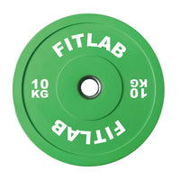FITLAB Premium Coloured Bumper Plates - 10kg (Pair)