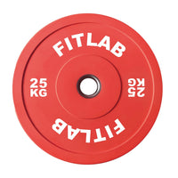 Fitlab Premium Coloured Bumper Plates - 25kg (Pair)