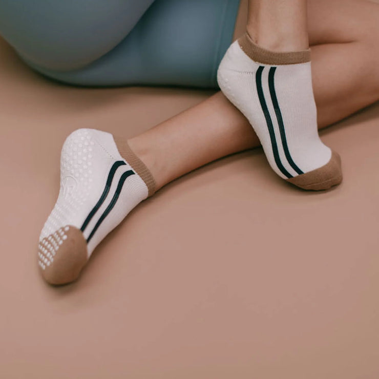 Ankle Grip Socks - Mustard/Navy/Small