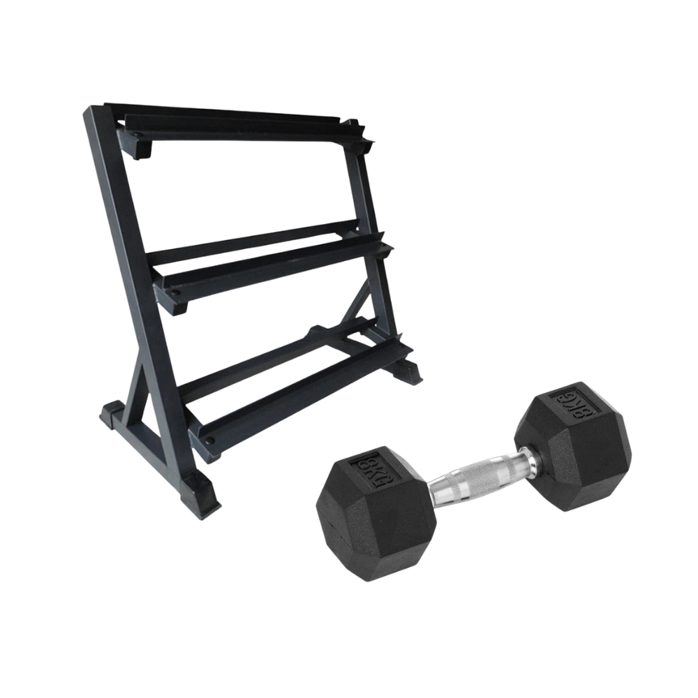 Fitlab 3 Tier Dumbbell Rack Bundle (1kg-20kg Pairs)