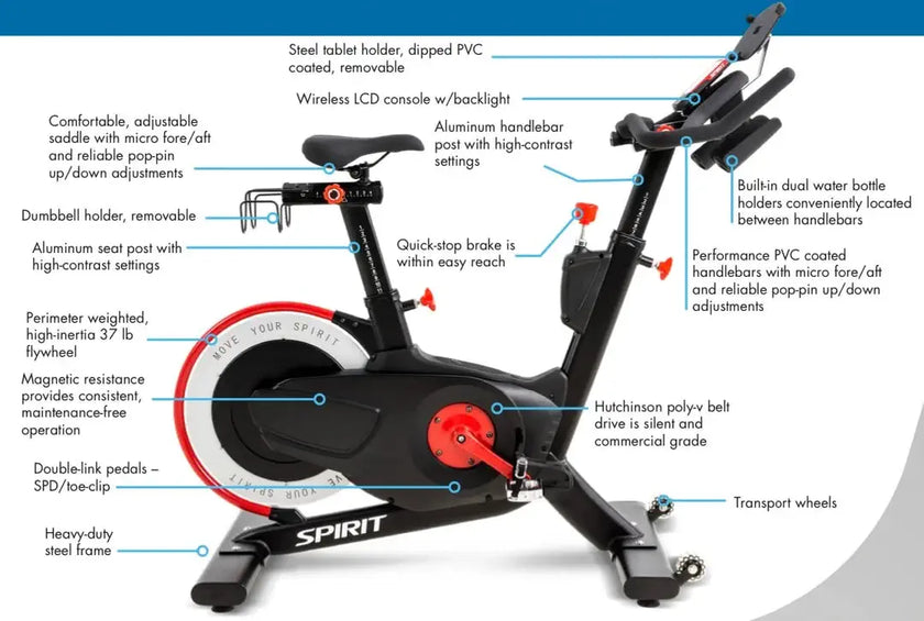 Buy the Spirit SB850 Indoor Cycle for home and commercial gym setups. Perfect for cardio, HIIT training, and indoor cycling. Find top exercise bikes in Australia.