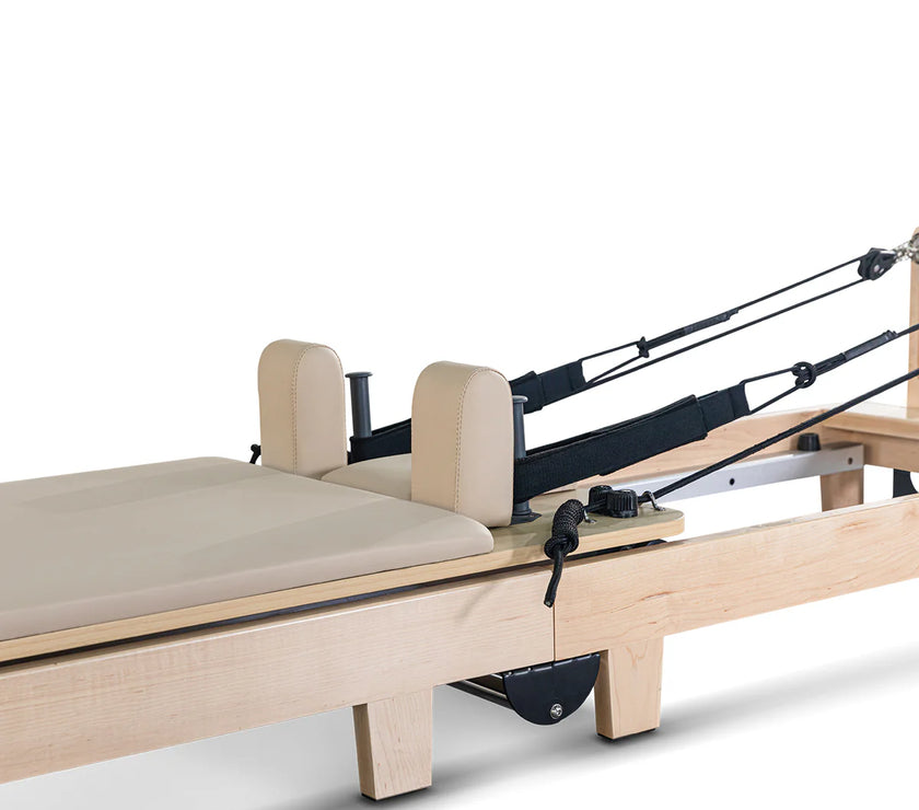 Contour Folding Wooden Pilates Reformer Machine (Beige)