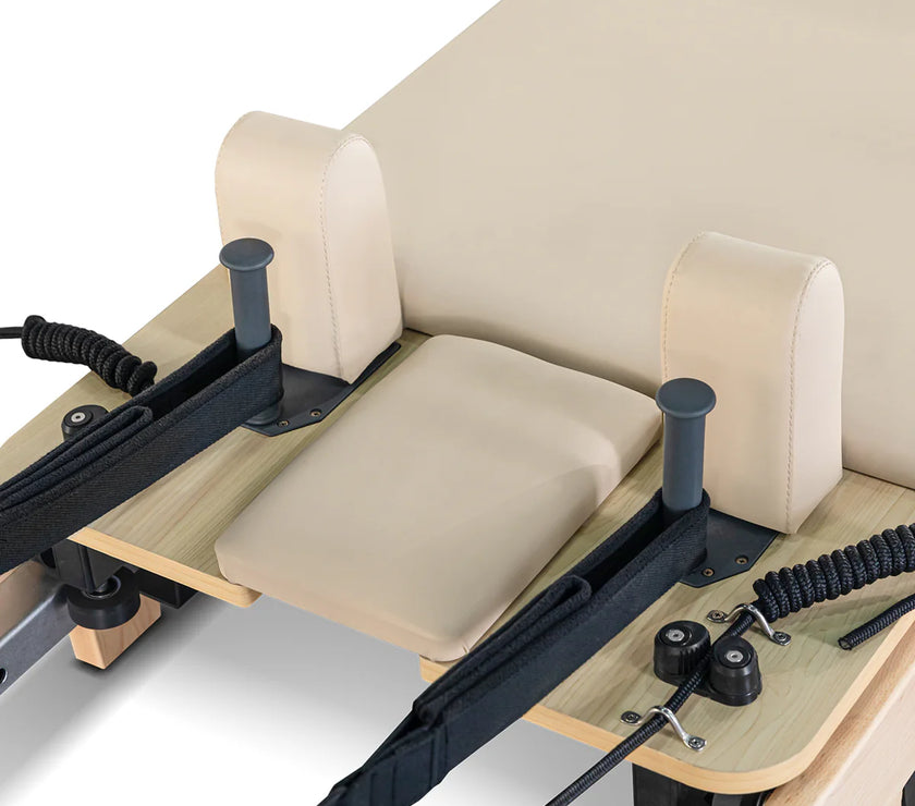 Contour Folding Wooden Pilates Reformer Machine (Beige)