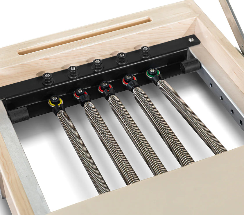 Contour Folding Wooden Pilates Reformer Machine (Beige)