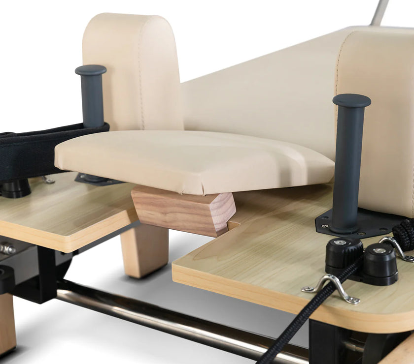 Contour Folding Wooden Pilates Reformer Machine (Beige)