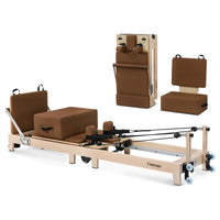 Shop the Contour Pilates Reformer in Espresso. Compact, foldable design with adjustable springs & accessories. Perfect for home workouts.