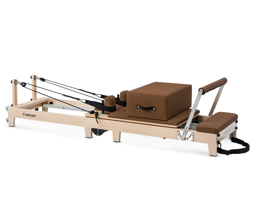 Shop the Contour Pilates Reformer in Espresso. Compact, foldable design with adjustable springs & accessories. Perfect for home workouts.