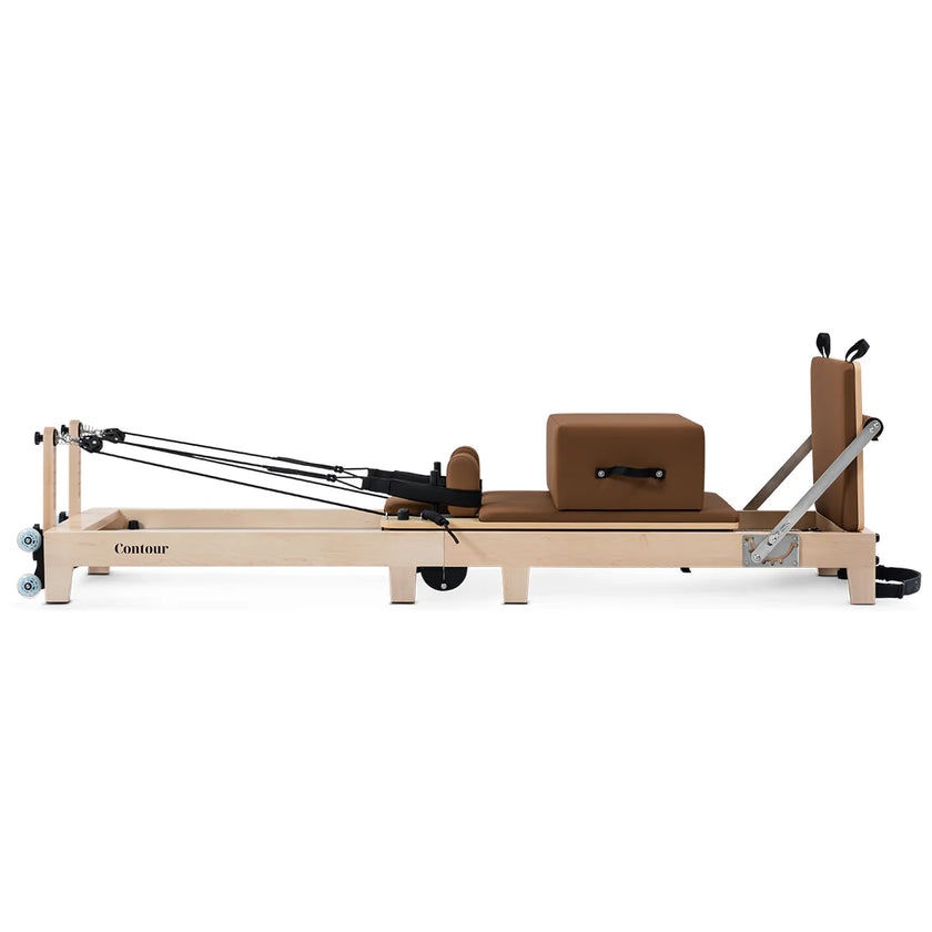 Shop the Contour Pilates Reformer in Espresso. Compact, foldable design with adjustable springs & accessories. Perfect for home workouts.
