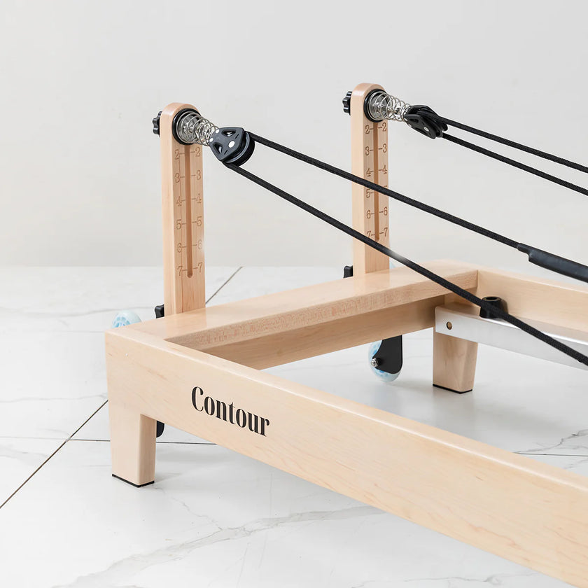 Shop the Contour Pilates Reformer in Espresso. Compact, foldable design with adjustable springs & accessories. Perfect for home workouts.