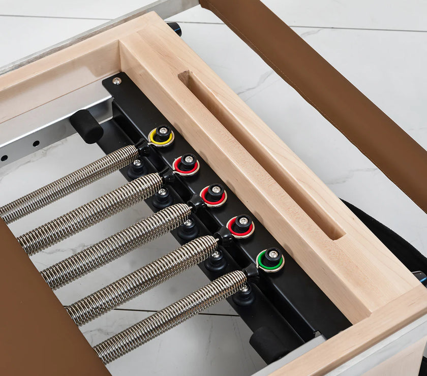 Shop the Contour Pilates Reformer in Espresso. Compact, foldable design with adjustable springs & accessories. Perfect for home workouts.