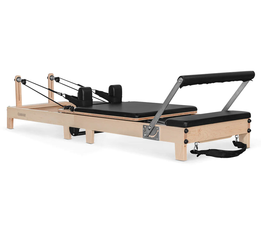 Contour Foldable Wooden Pilates Reformer Machine (Black)